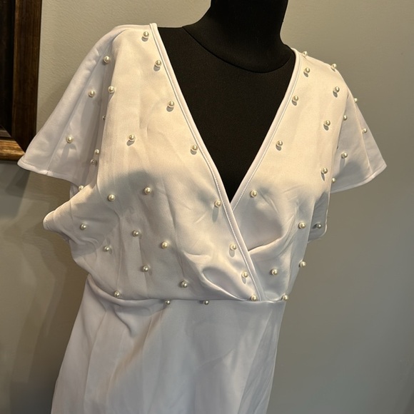 Pearl and white midi dress nwot - Picture 2 of 9